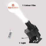 US Stock, 40W Outdoor Black Remote Control LED Gobo Projector Advertising Logo lamp (with Custom 1 Color Rotating Glass Gobos) Meanwell Driver