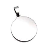 US Stock - CALCA 10 pcs Stainless Steel Pendant Circle Pet Dog ID Tags Round Dog Tag with Inside-hole