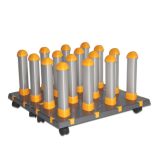 Detachable Free Assembly Mobile Material Floor Rack for Vinyl, with 2 Modules
