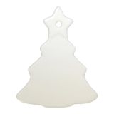 US Stock - 100 Pack 3.4in x 2.75in Christmas Tree Two Sided Ceramic Sublimation Blanks Holiday Ornament, Christmas Tree Hanging Ornaments (Local Pick-Up)