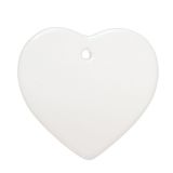 100PCS 3in Heart Sublimation Blanks Holiday Ornament with Strings Double-sided Sublimation Ceramic Ornament, Christmas Tree Hanging, Wedding New Year Hanging Dec