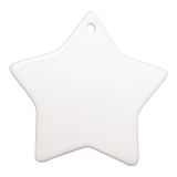 US Stock - 100 Pack 3in Star Two Sided Ceramic Sublimation Blanks Holiday Ornament, Christmas Tree Hanging Ornaments (Local Pick-Up)