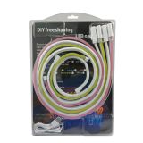 US Stock LED Flexible Neon Light Set 4*3.28", 12VDC, 0.4" Cut, 0.2" x 0.47" DC Head