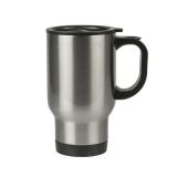 CALCA 14oz ORCA Blank Sublimation Stainless Steel Travel Mug Full Silver 24pc