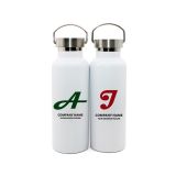 CALCA 500ml White/Silver Double Walled Stainless Water Bottle