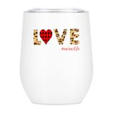 CALCA 10PCS 12oz White Stainless Steel Red Wine Tumbler Mugs with Sublimation Coating and Direct Drinking Lid