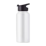 CALCA 32oz Wide Mouth Stainless Steel Bottles with Sublimation Coating and Flip Cover Lid White