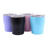 CALCA 10oz Stainless Steel Coffee Mugs Beer Tumbler with Sublimation Coating and Direct Drinking Lid 4 Colors