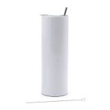 CALCA 10pcs 30oz Sublimation Blank Skinny Tumbler Stainless Steel Insulated Water Bottle Double Wall Vacuum Travel Cup With Sealed Lid and Straw (White)