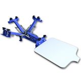 4 Color 1 Station Silk Screen Printing Press Equipment DIY Rotary Print Machine