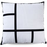 15.75" x 15.75" Sublimation Short Plush 6 Photo Panel Pillow Covers Double Side 10pcs