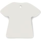 US Stock, Sublimation Blank Ceramic White T-shirt Shaped Ornament, 100 In A Case (Local Pick-Up)