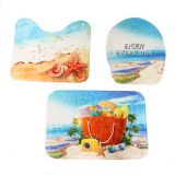 US Stock, 4 set Sublimation Blank Foot Pad Bathroom Set Seats Three-piece Bathtub Mat(Local Pick-Up)