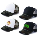 US Stock-CALCA 10 Pack Sublimation Camouflage Mesh Baseball Cap Blanks, Breathable Adjustable Solid Trucker Outdoor Cap