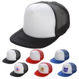 US Stock - CALCA 10 Pack Sublimation Flat Billed Mesh Trucker Cap Blanks, Adjustable Leisure Hip Hop Baseball 5-Panel Cap