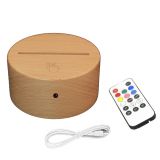 CALCA 10sets/pack Wooden Lamp Base Touch Switch 3D Night Lamp Acrylic Plate Panel Holder + USB Cable + Remote Wholesale
