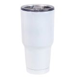 US Stock-CALCA 30oz 25 Pack Sublimation Tumbler Blanks White, Stainless Steel Insulated Tumbler with Lid Double Wall Vacuum Coffee Cup Large Travel Mug(Local Pick-Up)