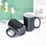 US Stock,36Pack 15oz Black Glossy Magic Mug Custom Ceramic Mugs With Handle Color Change Sublimation Blanks Cups Ceramic Coffee Mug