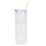 25oz Sublimation Blank Transprent Glass Tumbler Plastic Cover