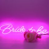 CALCA LED Neon Sign Bride to be ,Integrative Sign Length 6.53X15.63+5.39X11.97 inches (Pink) for Bachelorette Party Wedding Engagement Party Bar Pub Club Wall Hanging Decoration