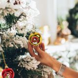 CALCA 3.94" x 3.15" Sublimation Plastic Festive Wedding Party Decoration Christmas Ball Large 100PCS