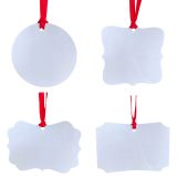 US Stock, CALCA 50 Pack Double-sided Personalized Aluminum Ornament Sublimation Blank Christmas Ornament Holiday Decoration Template