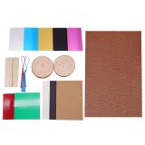 Engraving Material Box Kit 35 Pcs of DIY Materials for Laser Engraving, Including Acrylic Sheet, Metal Business Card, Wood Chips, Leather Patch, Kraft Paper, Wood Bookmarks