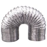 150mm x 1.5m Aluminium Foil Ventilation Ducting Flexible Fan Ducting Hose for Laser Engraving Machine Extractor Fan, Cooker Hood