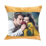 CALCA 15.75"*15.75" Sublimation Blanks Short Plush Stitching Cork Pillowcase (Upper and Lower Cork Stitching) Double Sided Printable