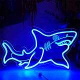 CALCA Shark LED Neon Sign for Bedroom Wall USB 5VDC Size- 16.9X10inches
