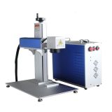 US Stock 20W MOPA Fiber Laser Marking Machine for Metal Color Marking, with Red Dot Pointer, Rotation Axis, EzCad2, Compatible LightBurn
