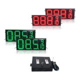 12 Inch Digits - LED Gas sign package - 2 Red & 2 Green 88889 Digital Price Gasoline LED SIGNS - Complete Package RF Remote Control