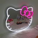LED Neon KITTY Mirror 12VDC Size-16.1X14 inches