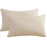CALCA 10 Pack New Sublimation Linen Fabric 3D Sublimation Blanks Rectangle Pillow Case 12in x 20in Fashional Oblong Cushion Cover Throw Pillow Covers with Invisible Zippers for DTF/HTV Printing