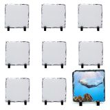 US Stock, CALCA 20 Pack 7.87in x 7.87in Sublimation Square Photo Slate Rock Plaque Blanks with Stand, For Desktop Souvenir DIY Personalized Gift(Local Pick-Up)