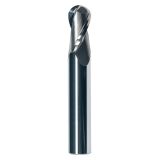 Reinforced 2 Flute Ball Nose End Mill Uncoated Carbide CNC Milling Cutter for Aluminum