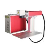 60W MOPA Fiber Laser Marking Machine for Metal Color Marking, with Red Dot Guide, Rotation Axis, Compatible LightBurn