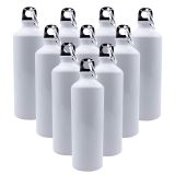 US Stock, 60pcs/Pack 750ml Blank Aluminum Sports Bottle for Sublimation Printing, White (Local Pick-Up)