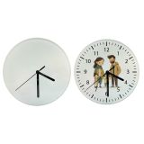 US Stock, CALCA 20 Pack 7.8" Sublimation Glass Clock Frames for Heat Transfer Printing, Tempered, Round, Sublimation Blank DIY Photo for Home Decor(Local Pick-Up)