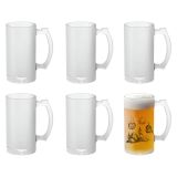 US Stock, CALCA 24 Pack 16oz Frosted Sublimation Glass Mugs Blanks Bulk Mugs with Thick Matarial