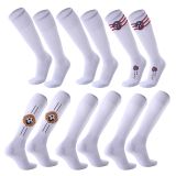 US Stock CALCA 10 Pairs Blank White Sublimation High Knee Socks Sublimation Printable Athletic Unisex Socks Personalized DIY Socks Party Decoration Socks