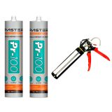 US Stock 2pcs PR-100 Quick-drying Glue Installation Adhesives for Channel Letter + Caulking Gun