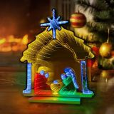 Christmas House Desktop Lamp Mirror Tunnel Light, LED Night Light 3D Mirror Light (Double Sided)