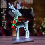 Desktop Lamp Reindeer Mirror Tunnel Santa Claus Light, LED Night Light 3D Mirror Light (Double Sided)