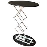 QOMOLANGMA Plastic Oval Trade Show Display Counter Foldable Tension Up Promoting Counter(Graphic Only)