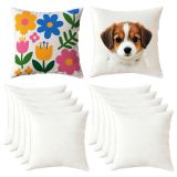 US Stock CALCA 10 Pack Plain White Sublimation Blank Pillow Covers 11.8" for Heat Transfer, Embroidery & POD Customization