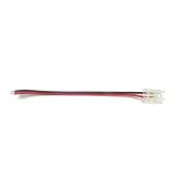 LED Strip Connectors Type3 with wire 100pcs/pack 8mm 2pin Solderless Clip-on Coupler Connector 2pin for  LED Strip Light