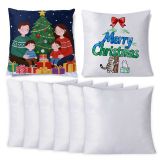 UK Stock 10 Pack 15.7" White Sublimation Pillow Blanks, Polyester Covers for POD Custom Printing