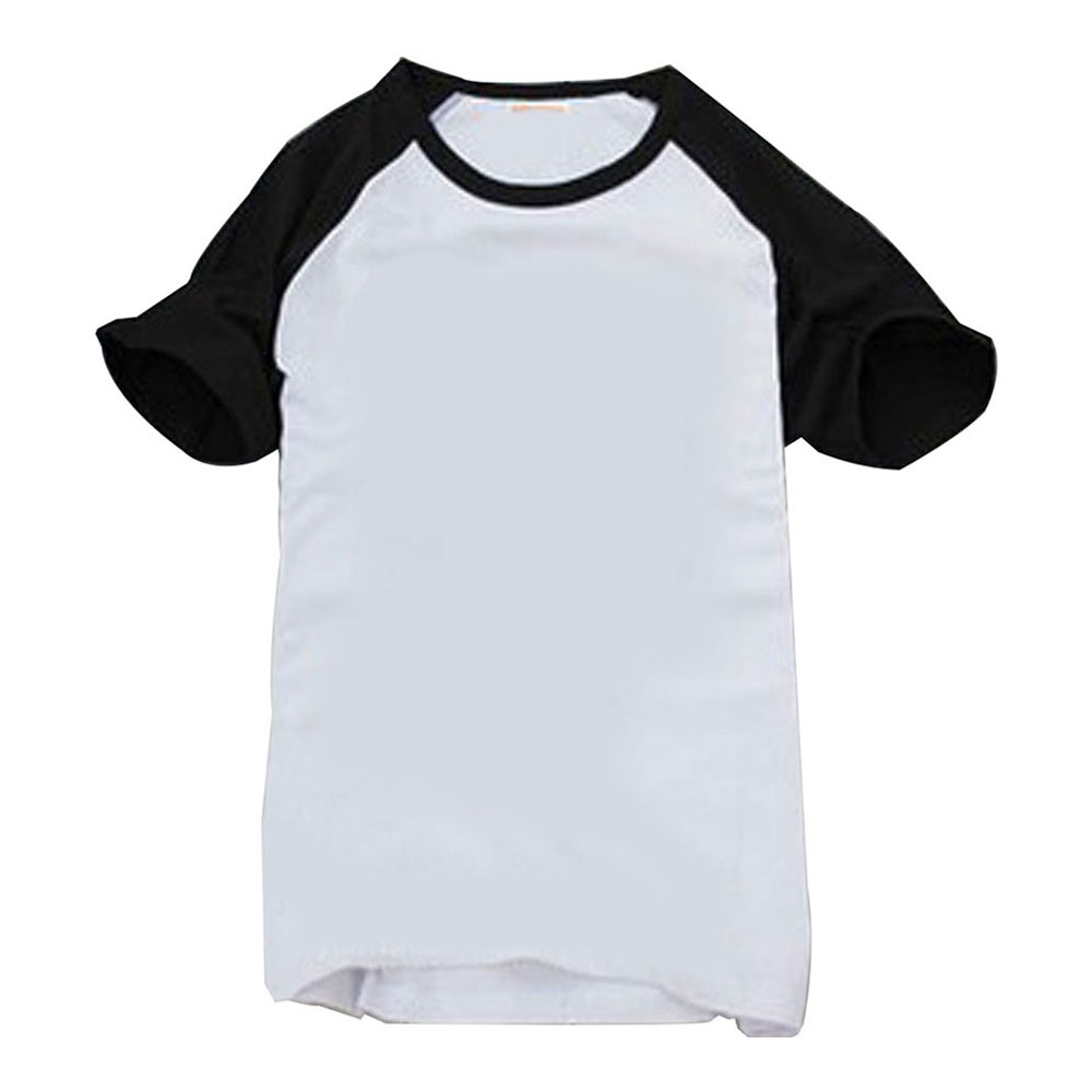 Sublimation Blank Polyester T-Shirt Raglan with Sleeve Colorful for Children