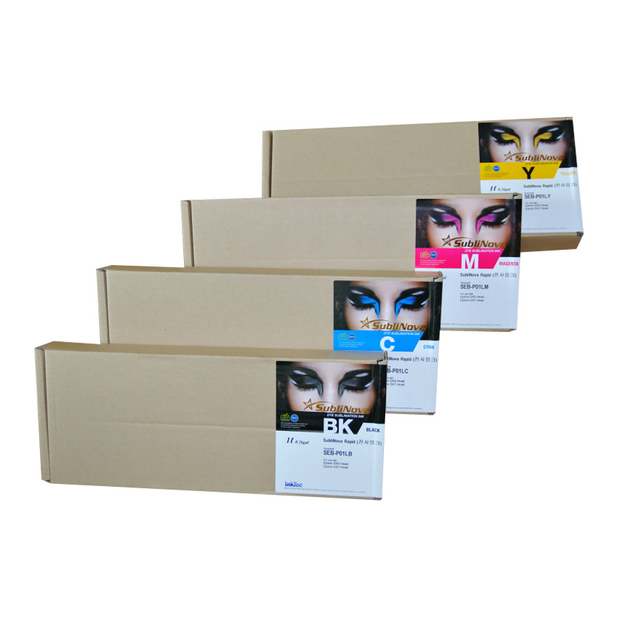 1 Liter Bag Pack Inktec SubliNova Rapid Dye Sublimation Ink Set for Sublimation Printing (SEB)